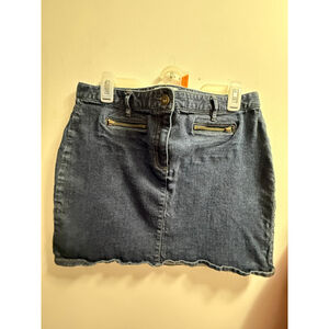 Women's Ann Taylor LOFT Blue Denim Mini Skirt Size 10
